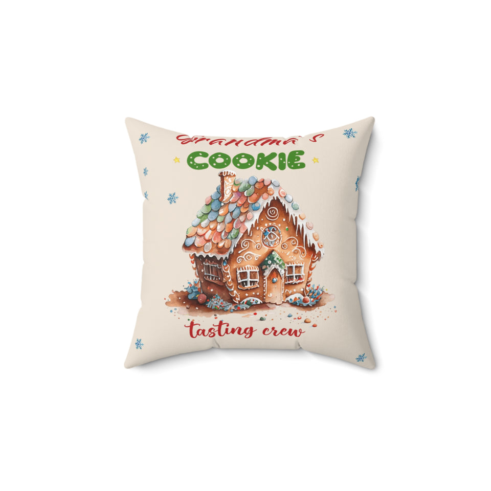 Grandma's Cookie Tasting Crew- Family Personalized Custom Pillow -Mother's Day, Birthday Gift For Mom, Grandma