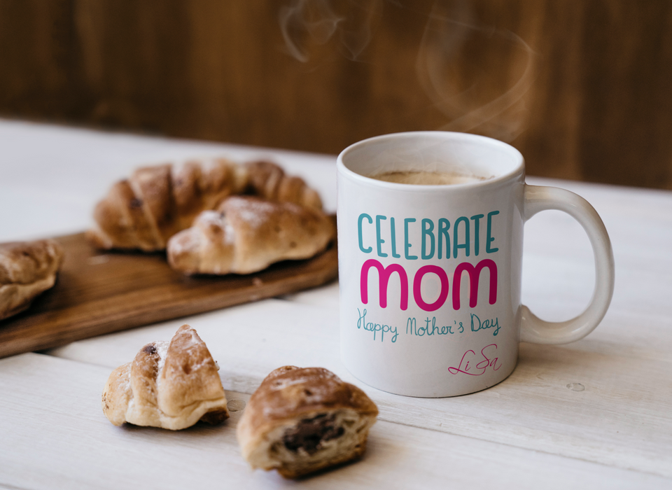 Personalized Celebrate Mom Mug 15oz Big Size Custom Name Mug