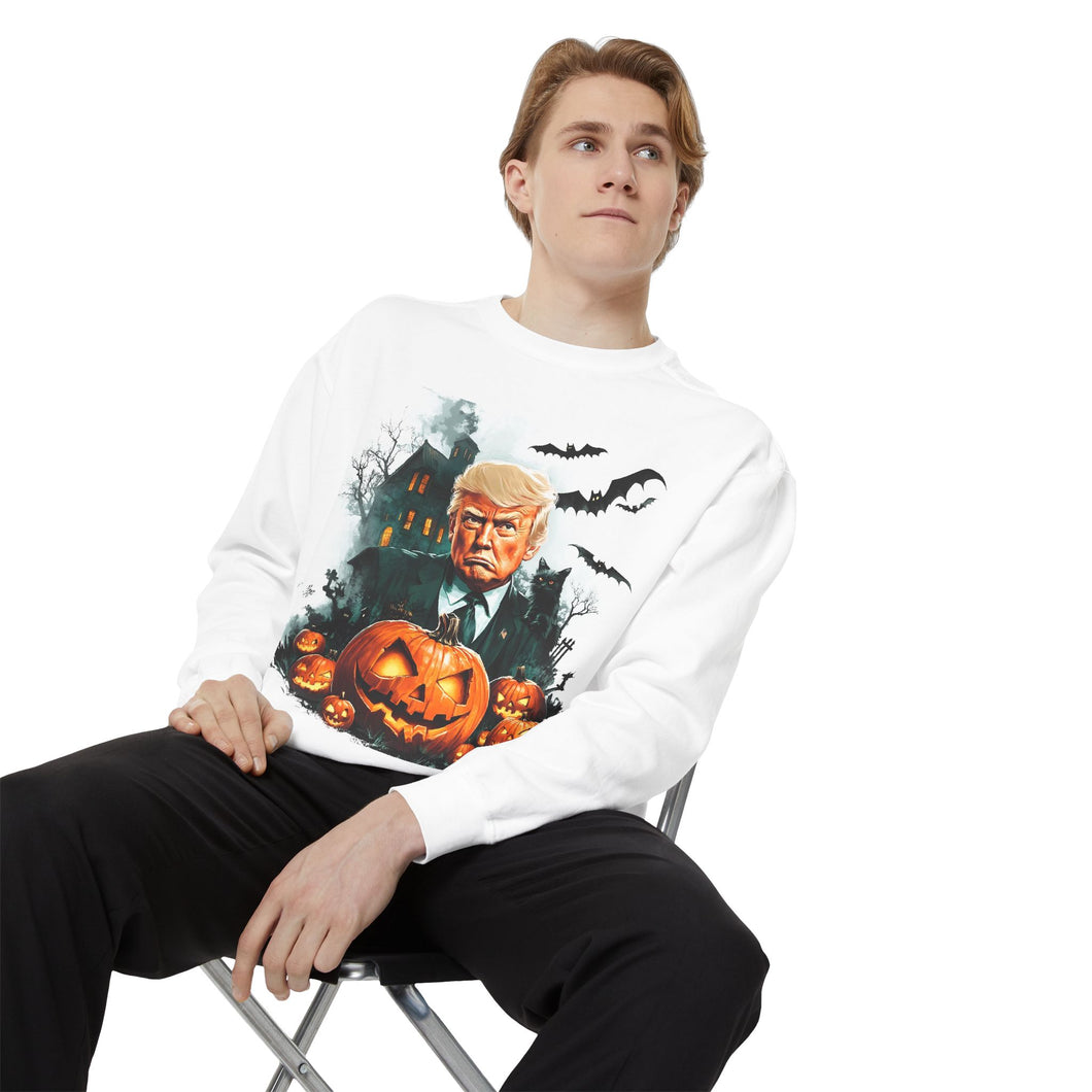 Fall Pumpkin Halloween Trump Sweatshirt - Donald Trump Sweatshirt Election 2024