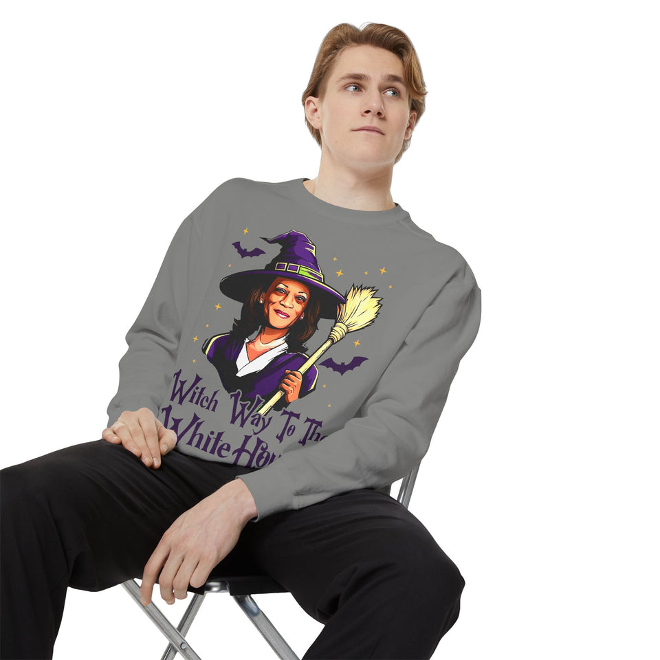 Witch Way To The White House Halloween Sweatshirt - Sweatshirt Election 2024