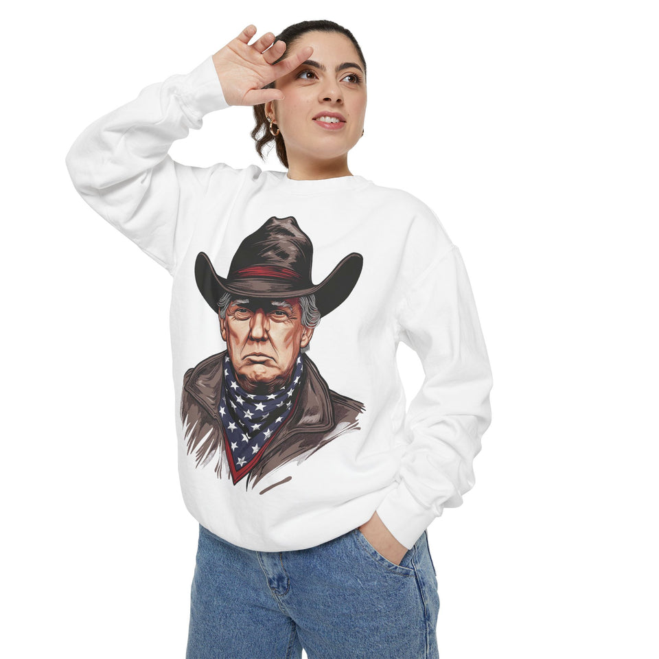 Trump Cowboy Sweatshirt - Western Donald Trump MAGA Sweatshirt, Election 2024