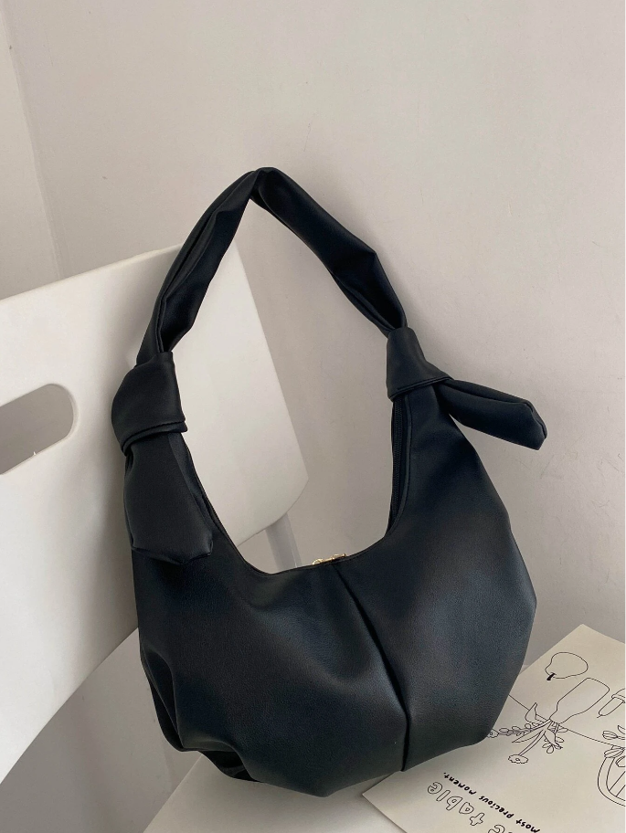 Ruched hobo bag