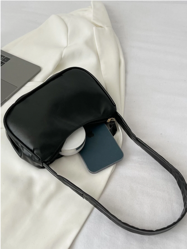 Minimalist Bag Vintage Underarm Purses Women's Solid Color Handbags