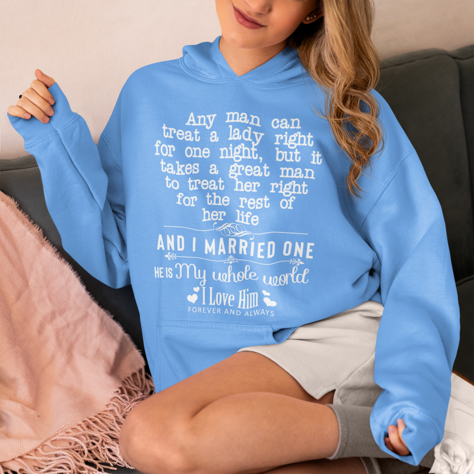 Great Man To Treat Her Right Personalized Custom Hoodie Gift For Her And Mom