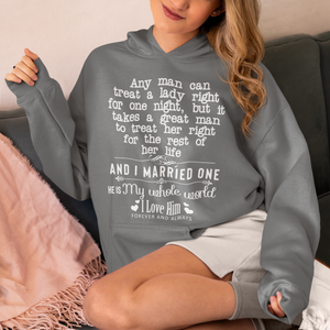 Great Man To Treat Her Right Personalized Custom Hoodie Gift For Her And Mom