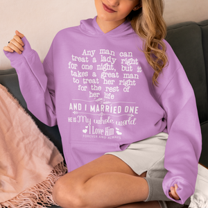 Great Man To Treat Her Right Personalized Custom Hoodie Gift For Her And Mom