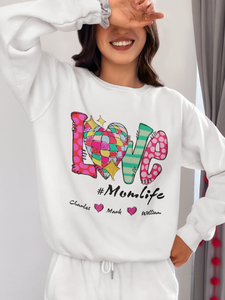 Love Momlife Personalized Custom Sweatershirt Gift For Her And Mom