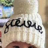 Personalized Kids Knit Beanie Custom Name Winter Hat