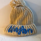 Personalized Kids Knit Beanie Custom Name Winter Hat