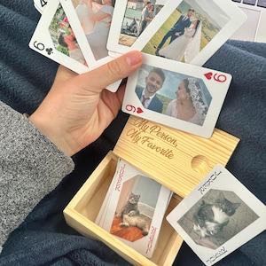 Custom Photo Playing Cards Unique Gift for Family Couples and Friends
