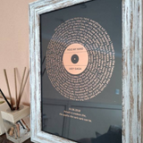 Personalized Metallic Foil Song Lyrics Art Print