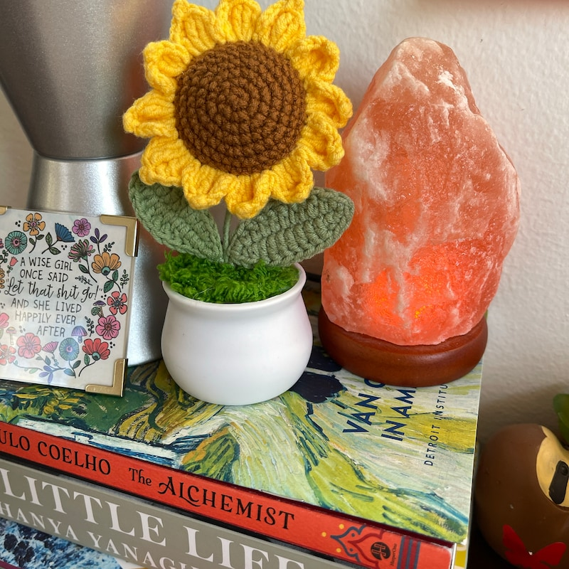 Handmade Crochet Sunflower in Pot Gift