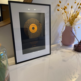 Personalized Metallic Foil Song Lyrics Art Print