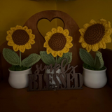 Handmade Crochet Sunflower in Pot Gift
