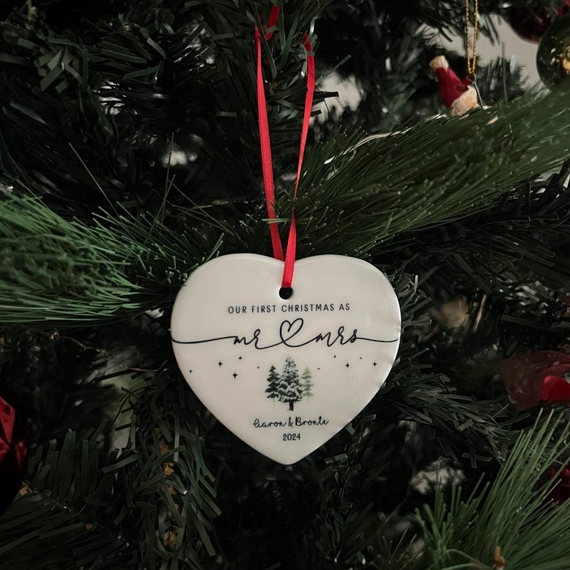Personalized Mr & Mrs First Christmas Ornament