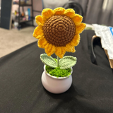 Handmade Crochet Sunflower in Pot Gift