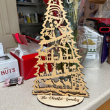 Personalized Nativity Christmas Tree Display