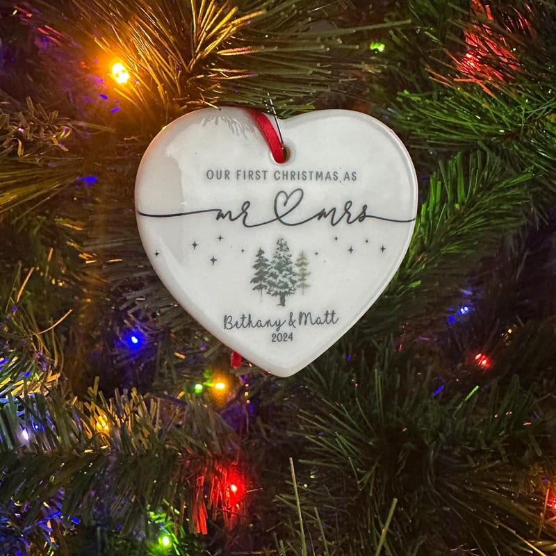 Personalized Mr & Mrs First Christmas Ornament