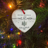 Personalized Mr & Mrs First Christmas Ornament