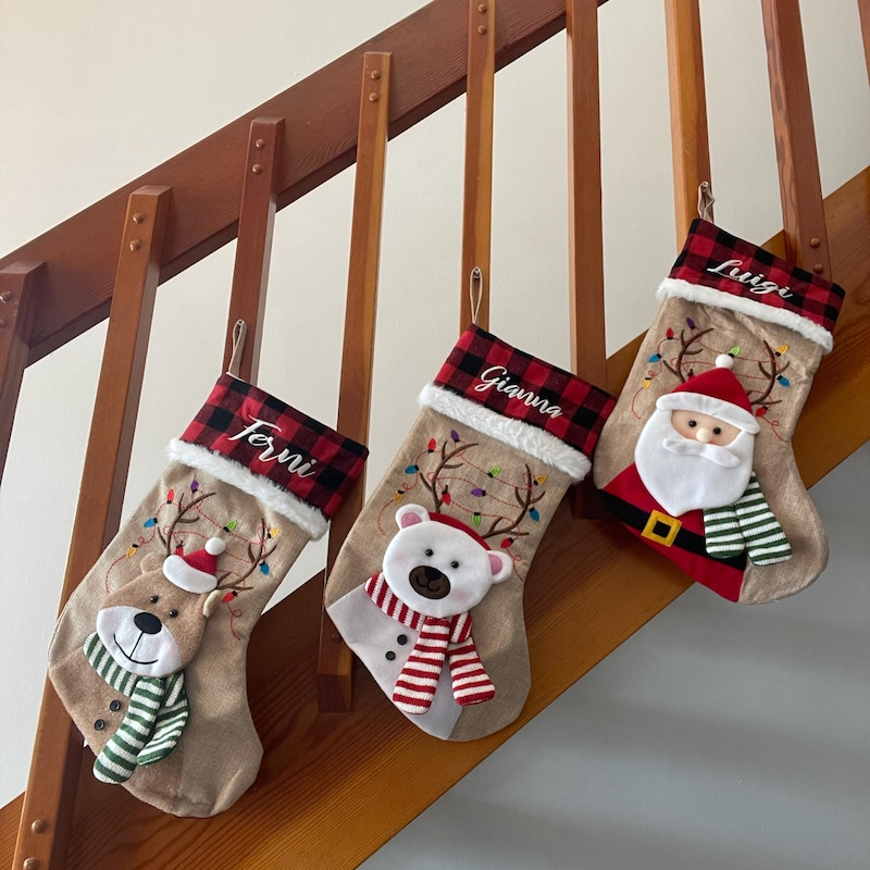 Personalized 3D Family Christmas Stockings