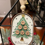 Personalized Family Tree Ornament Christmas Keepsake