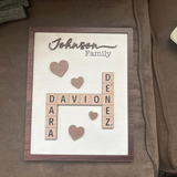 Personalized Scrabble Family Puzzle Sign