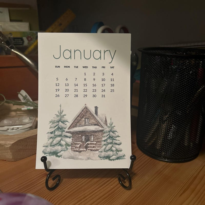 2026 Nature Desktop Calendar Gift