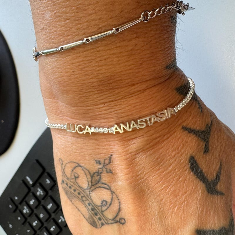 Personalized Multiple Name Tennis Bracelet Gift