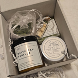 Succulent Gift Box with Soy Candle Natural Lotion and Soap