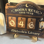 Personalized Books Read Tracker & Counter