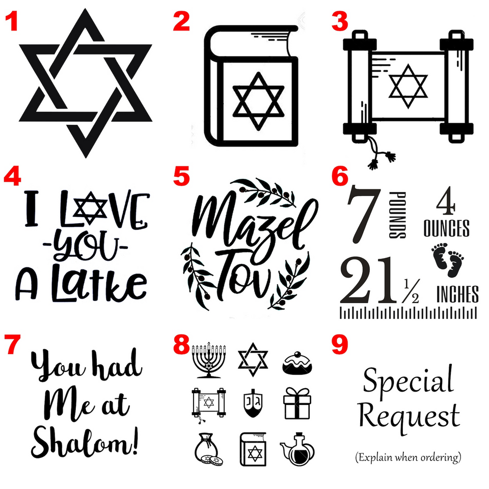 Personalized Wooden Dreidel – Baby’s First Hanukkah