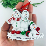 Snowman Family Personalized Christmas Ornament