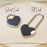 Personalized Engraved Heart Love Lock with Key