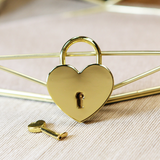 Personalized Engraved Heart Love Lock with Key