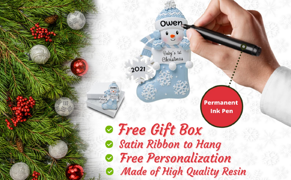 Personalized Baby's First Christmas Ornament