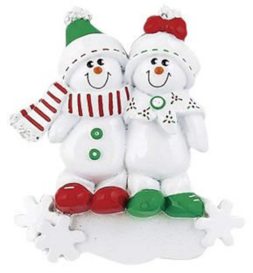 Snowman Family Personalized Christmas Ornament