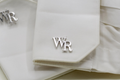 Personalized Sterling Silver Initial Cufflinks Handmade Groom Gift