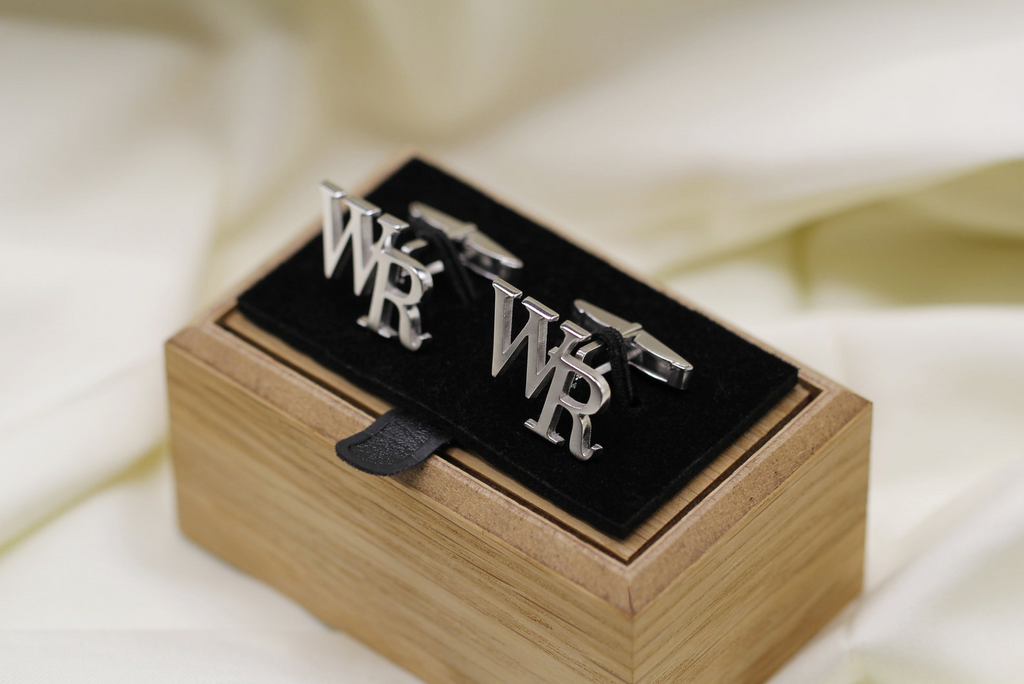 Personalized Sterling Silver Initial Cufflinks Handmade Groom Gift