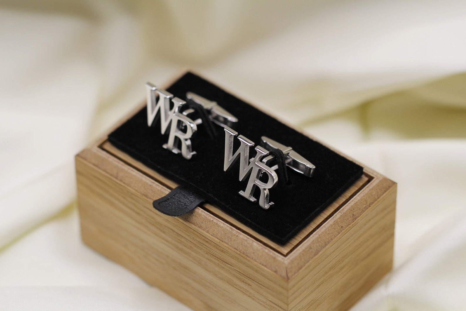 Personalized Sterling Silver Initial Cufflinks Handmade Groom Gift