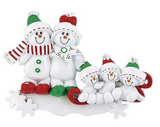 Snowman Family Personalized Christmas Ornament