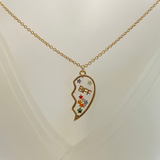 Best Friends Split Heart Necklace for Two
