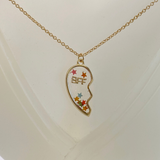 Best Friends Split Heart Necklace for Two