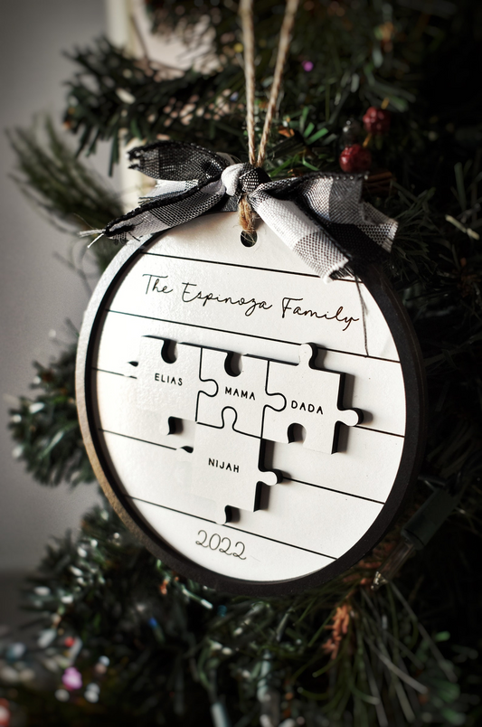 Personalized Family Puzzle Christmas Ornament