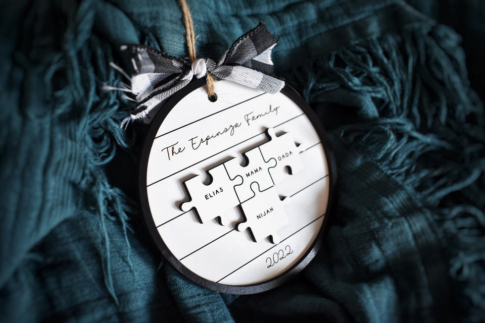 Personalized Family Puzzle Christmas Ornament
