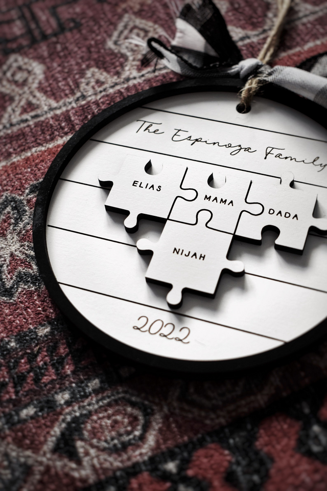 Personalized Family Puzzle Christmas Ornament