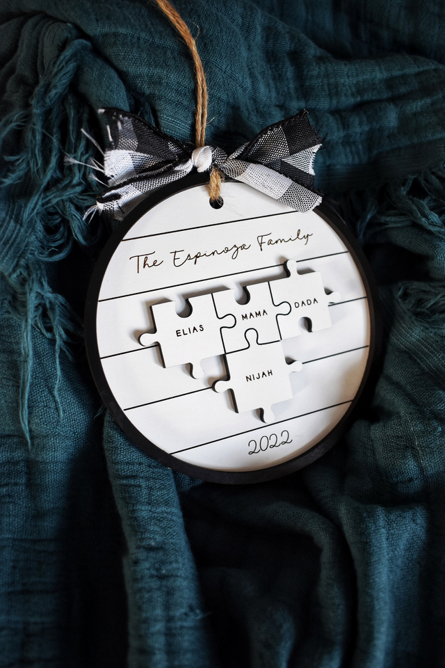 Personalized Family Puzzle Christmas Ornament