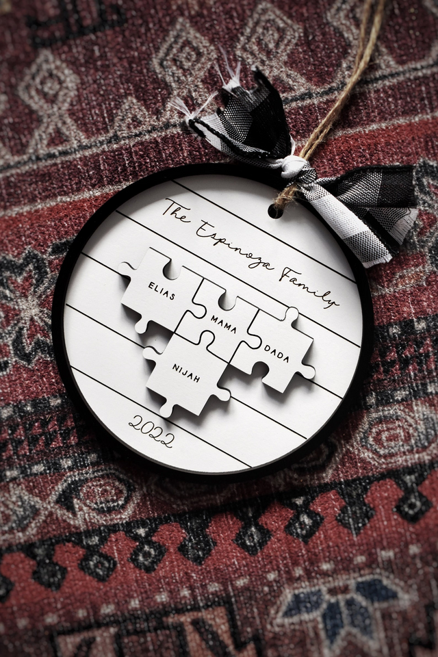 Personalized Family Puzzle Christmas Ornament