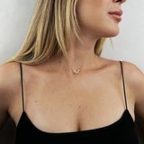 18K Gold Tiny Butterfly Necklace Minimalist Jewelry