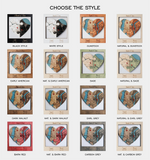 Personalized Heart Puzzle Map Wall Art for Newlyweds