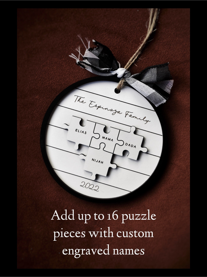 Personalized Family Puzzle Christmas Ornament